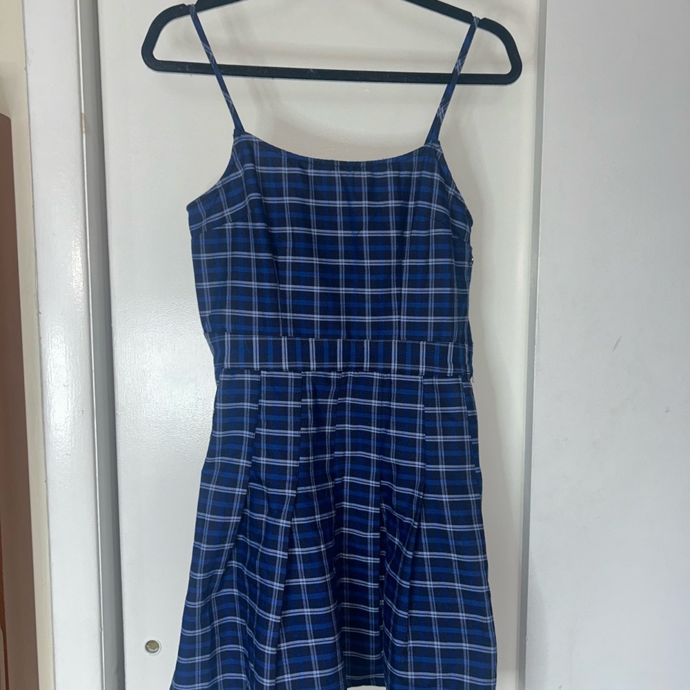 Divided | Blue/White Plaid Dress